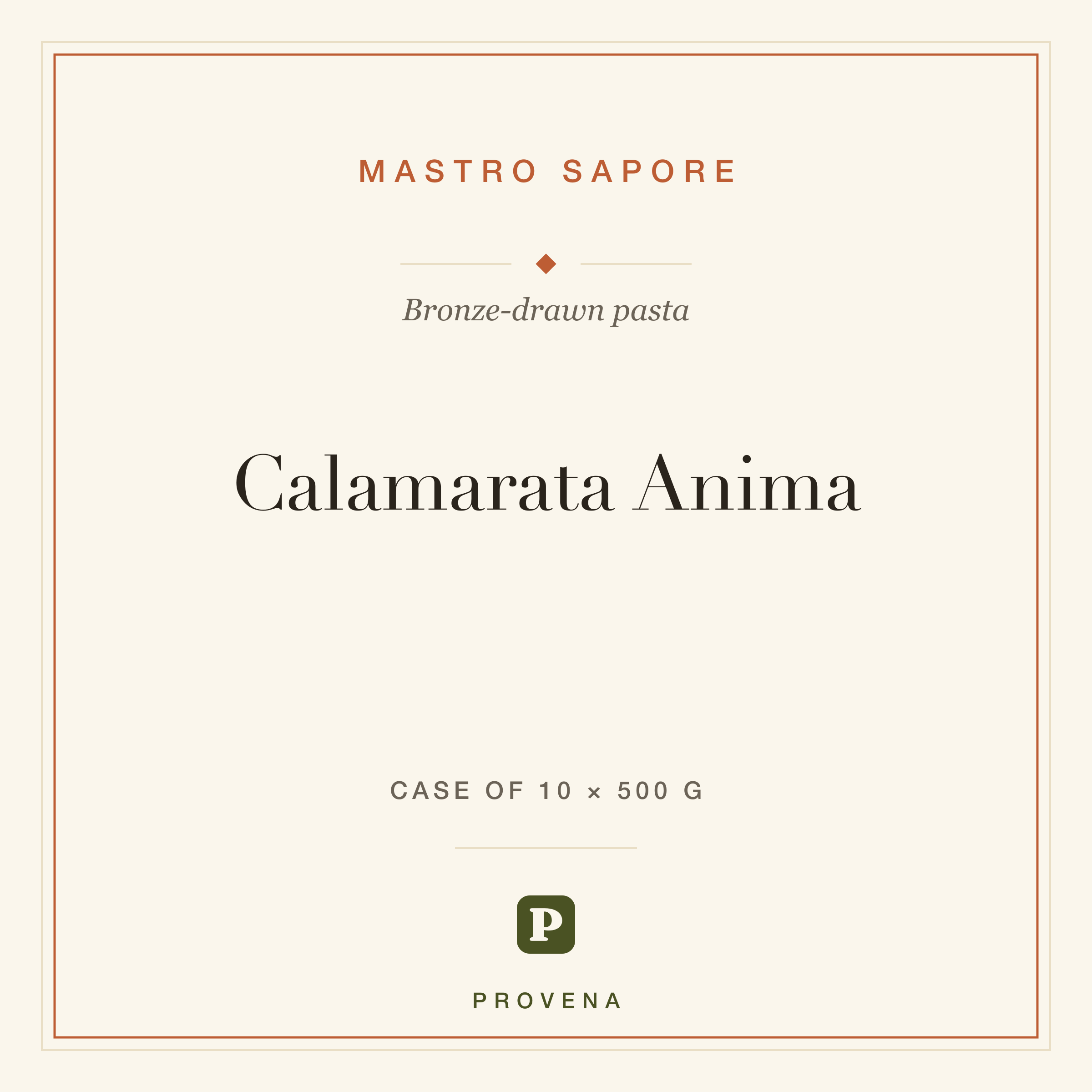 Calamarata Anima — Mastro Sapore, Provena label