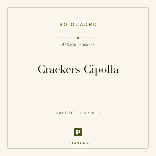 Crackers Cipolla — So'Quadro, Provena label